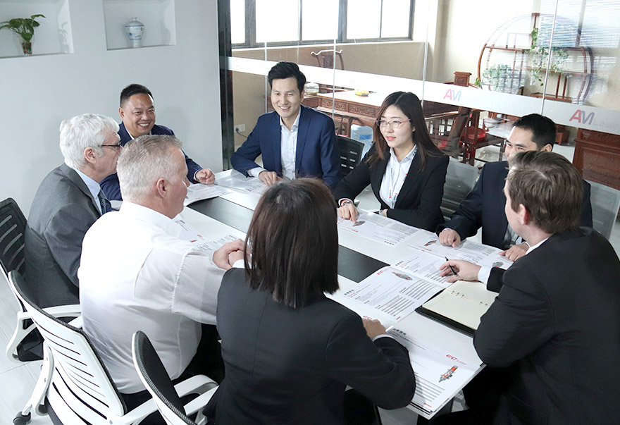 与国外客户会议洽谈